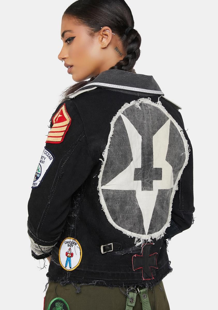 Battlefield Denim Jacket sold by Dolls Kill