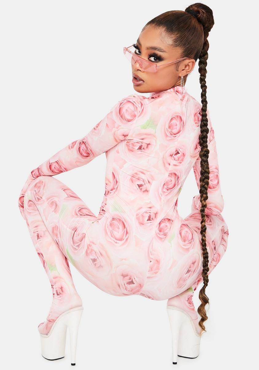 Floral Fantasy Long Sleeve Jumpsuit sold by Dolls Kill product image thumbnail 4