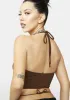 Mocha Call You To Me Crop Top sold by Dolls Kill