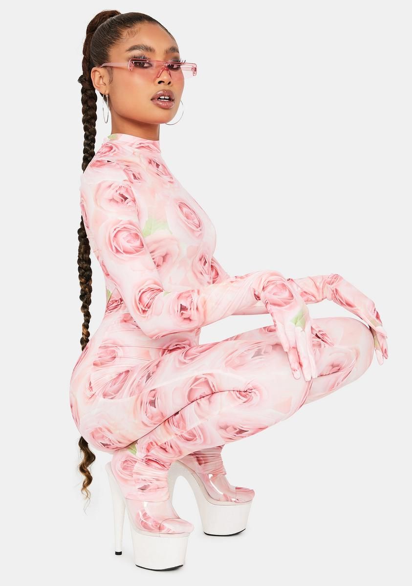Floral Fantasy Long Sleeve Jumpsuit sold by Dolls Kill product image thumbnail 2