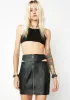 Midnight In The Zone Vegan Leather Skirt sold by Dolls Kill