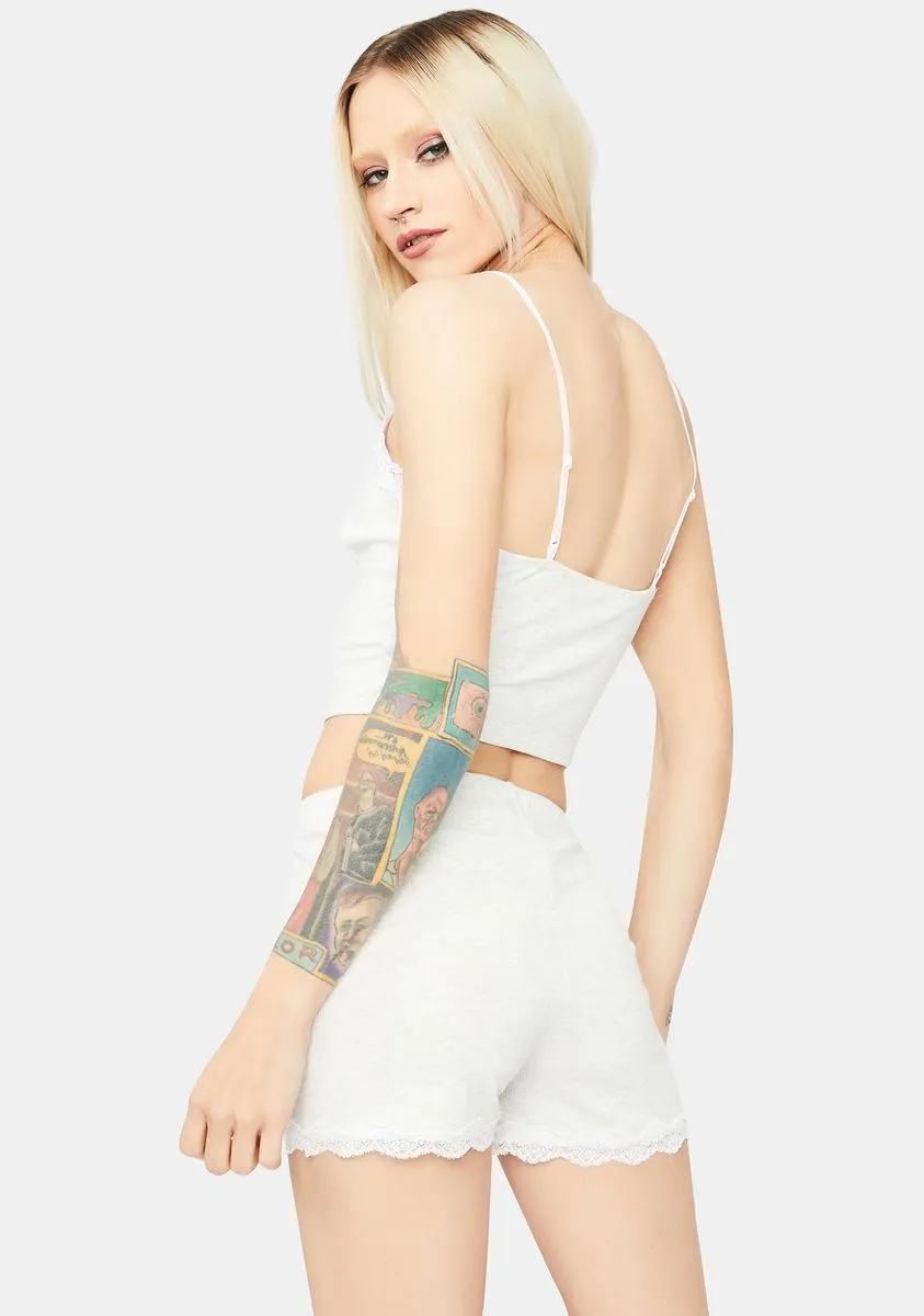 Kiss Me Softly Lace Trim Shorts Set sold by Dolls Kill product image thumbnail 4