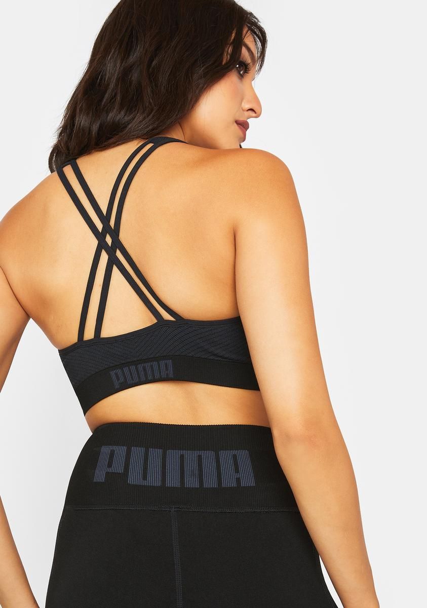 Black Low Impact Seamless Sports Bra sold by Dolls Kill product image thumbnail 2