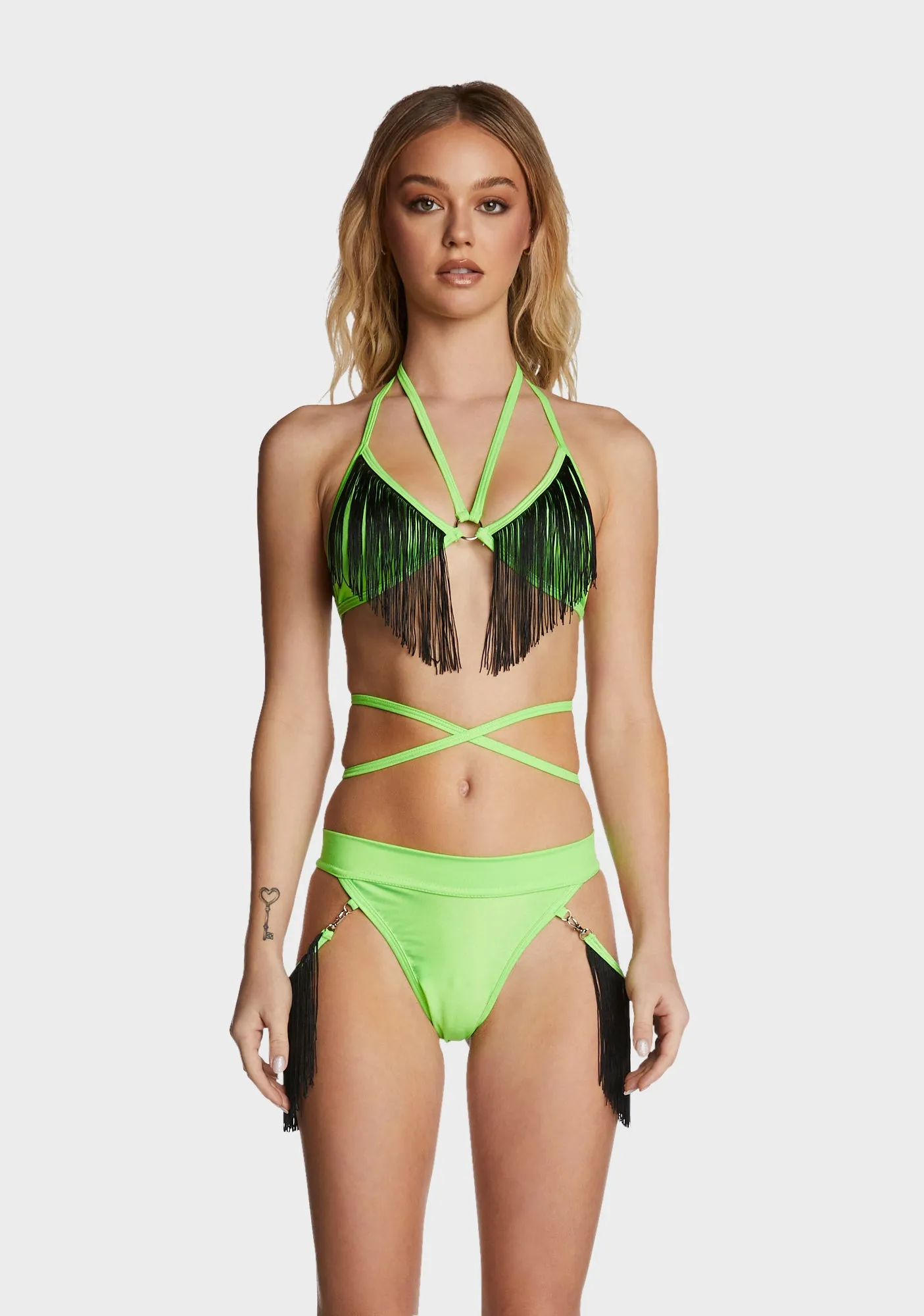 Sunrise Fringe Top sold by Dolls Kill