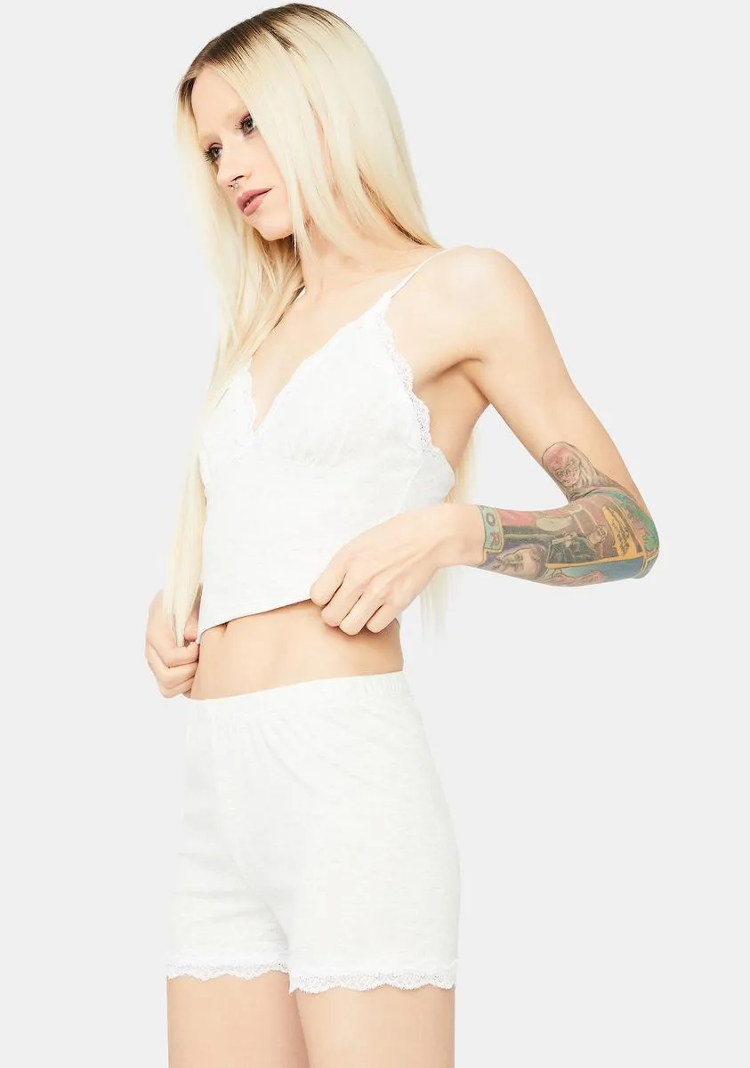 Kiss Me Softly Lace Trim Shorts Set sold by Dolls Kill product image thumbnail 2