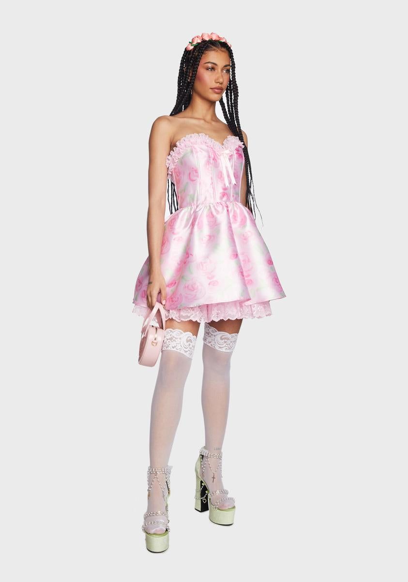 Forever Fancy Corset Dress - Pink Floral sold by Dolls Kill product image thumbnail 5