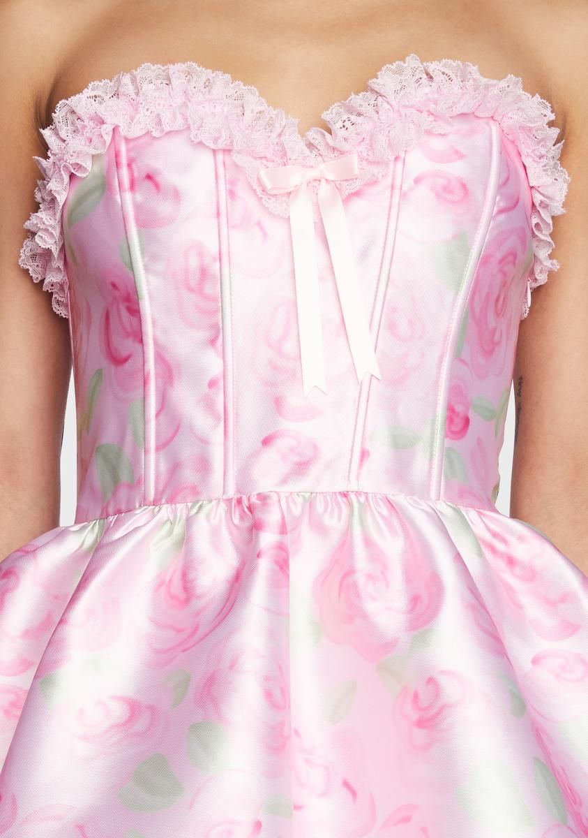 Forever Fancy Corset Dress - Pink Floral sold by Dolls Kill product image thumbnail 2