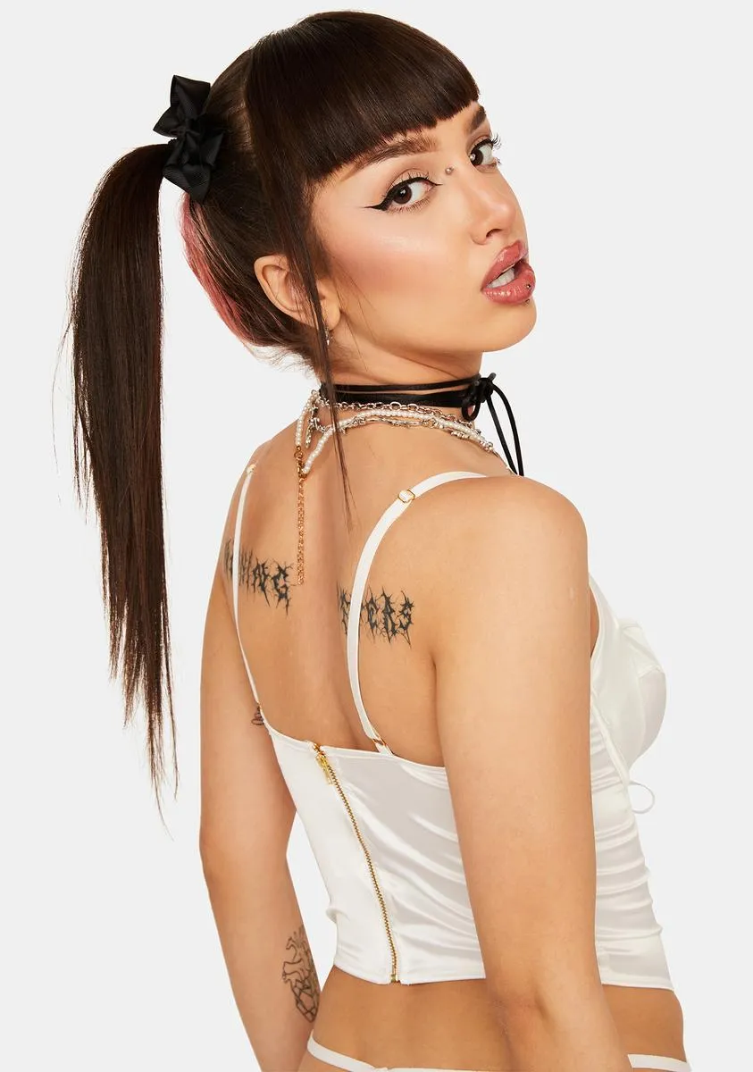 Bliss In The Boudoir Satin Corset sold by Dolls Kill product image thumbnail 4