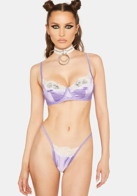 Lavender Lust After Me Satin Set sold by Dolls Kill