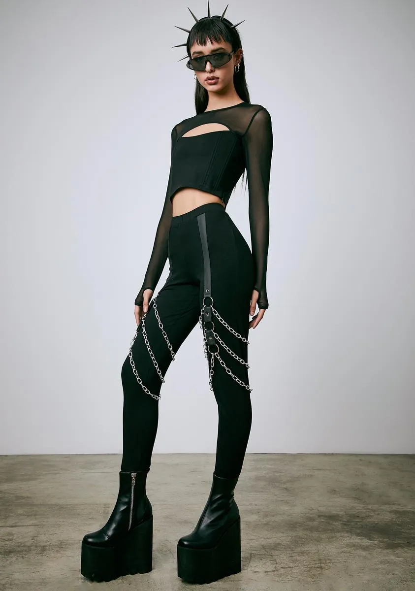 Chain Of Command Harness Leggings sold by Dolls Kill product image thumbnail 3