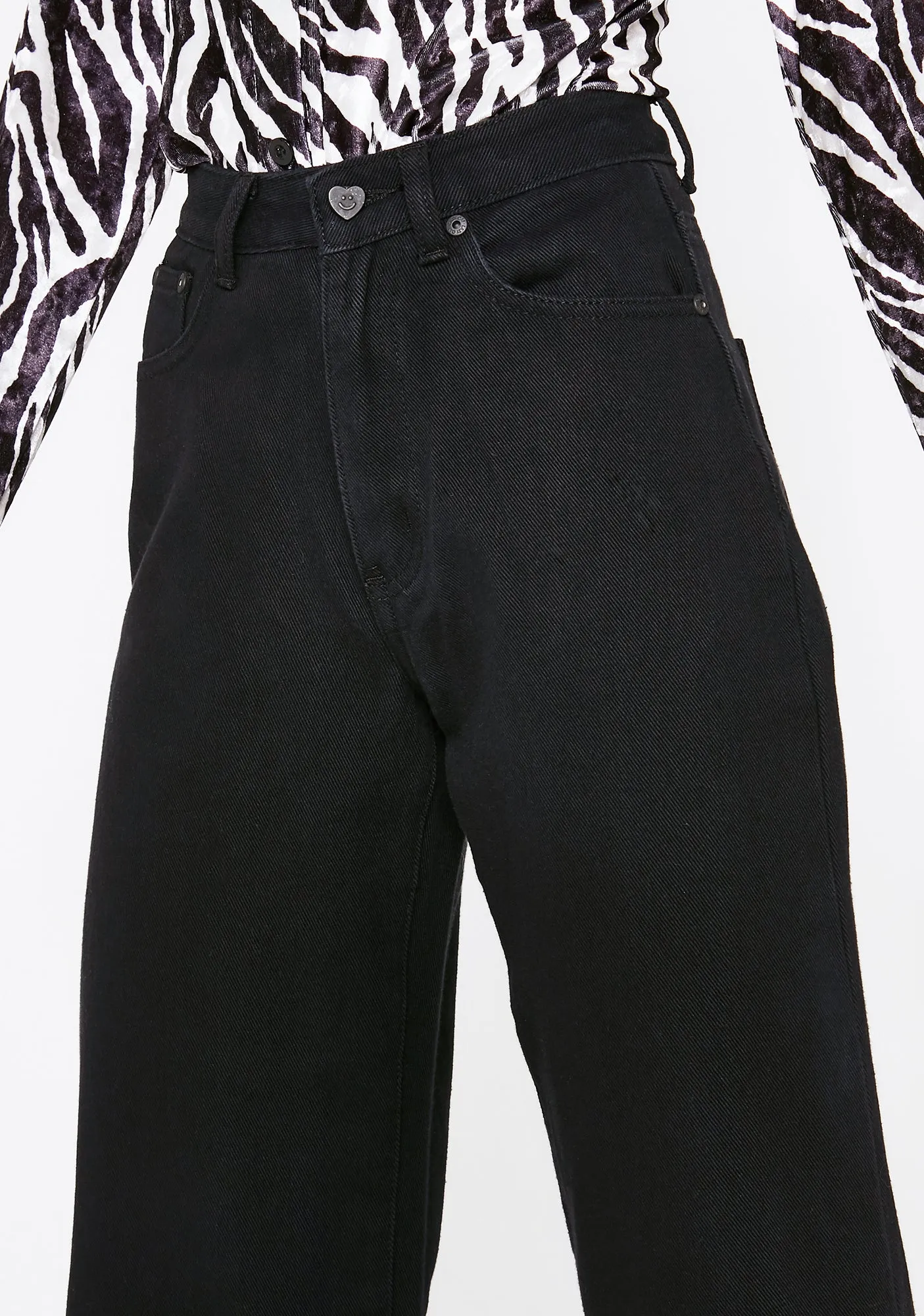 LO Black Wide Leg Jeans sold by Dolls Kill product image thumbnail 3