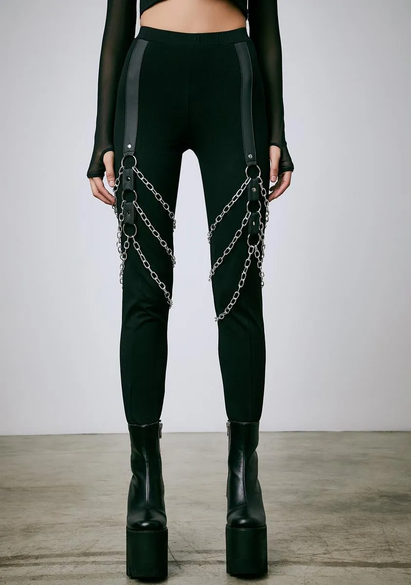 Chain Of Command Harness Leggings sold by Dolls Kill