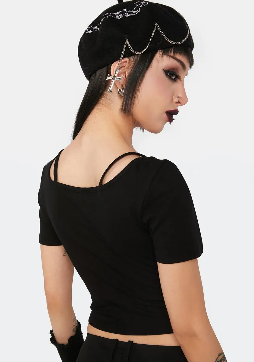 Cropped Lace Up Top sold by Dolls Kill product image thumbnail 4