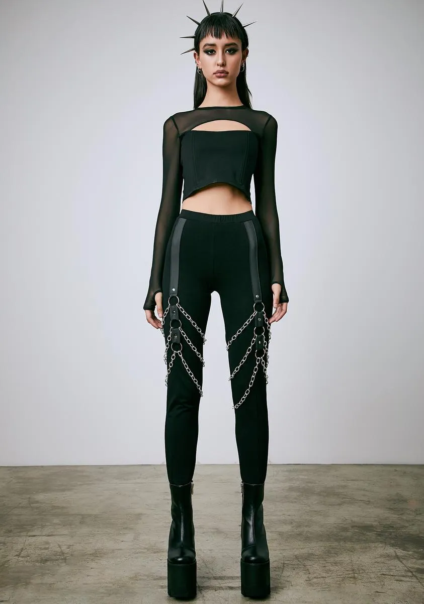Chain Of Command Harness Leggings sold by Dolls Kill product image thumbnail 2