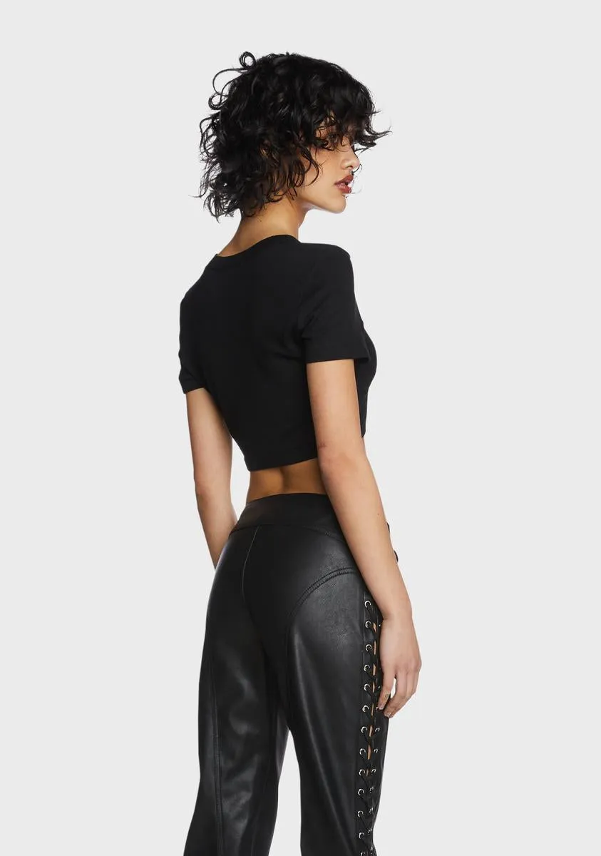 Curved Hem Ribbed Knit Top sold by Dolls Kill product image thumbnail 4