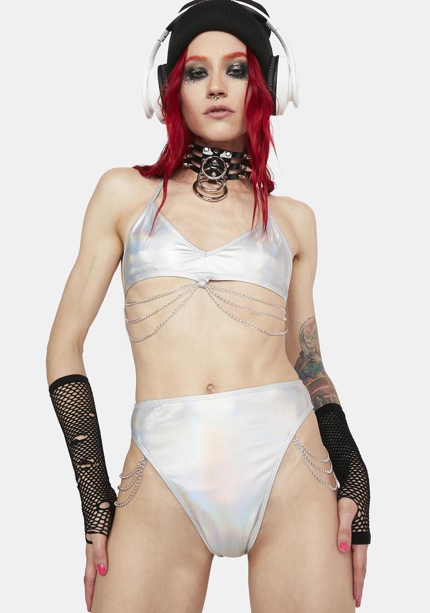 Futuristic Freak Rebel Metallic Bottoms sold by Dolls Kill
