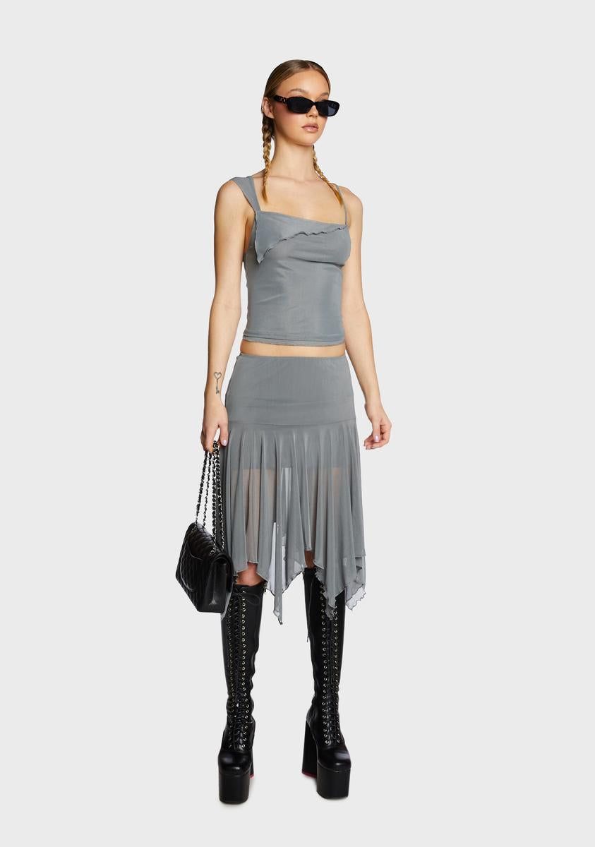 Sambu Crop Top - Blue/Grey sold by Dolls Kill product image thumbnail 5