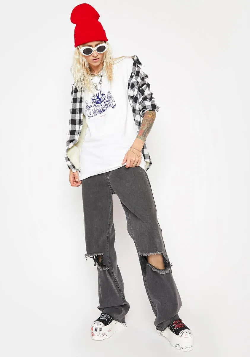 Safe And Sane Graphic Tee sold by Dolls Kill product image thumbnail 3
