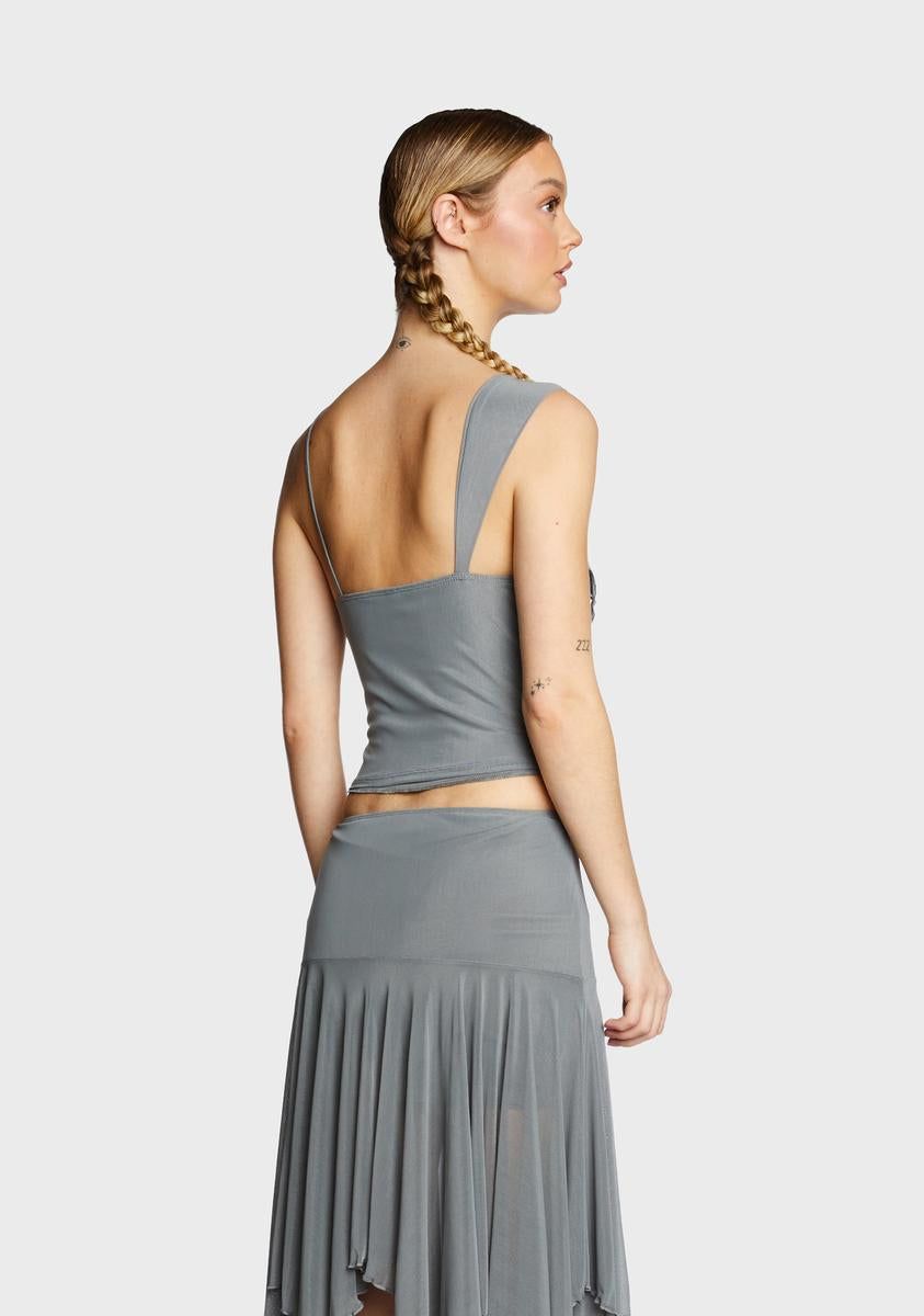 Sambu Crop Top - Blue/Grey sold by Dolls Kill product image thumbnail 4