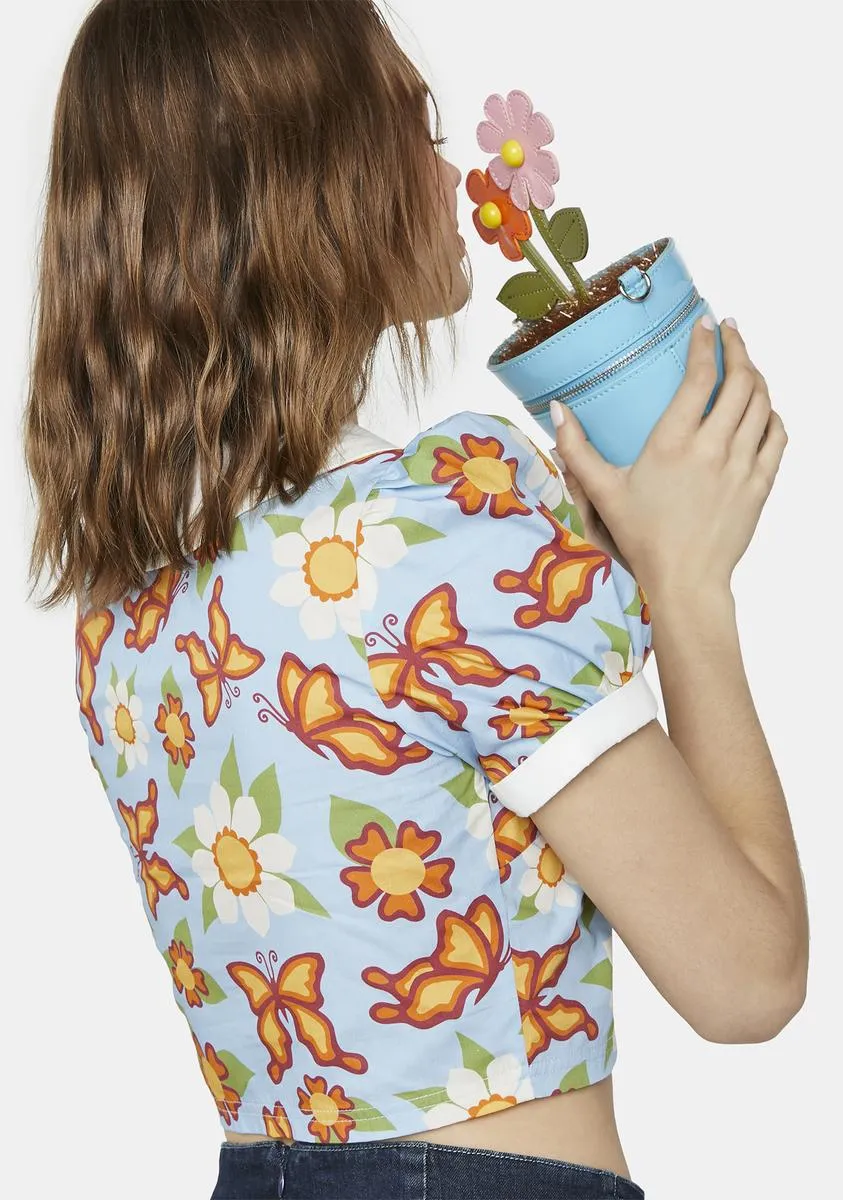 Just Add Sunshine Crop Shirt sold by Dolls Kill product image thumbnail 4