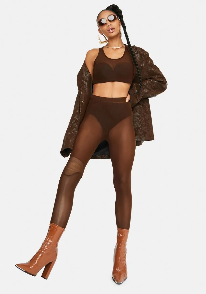 Chocolate Always The Baddest Sheer Leggings sold by Dolls Kill product image thumbnail 3