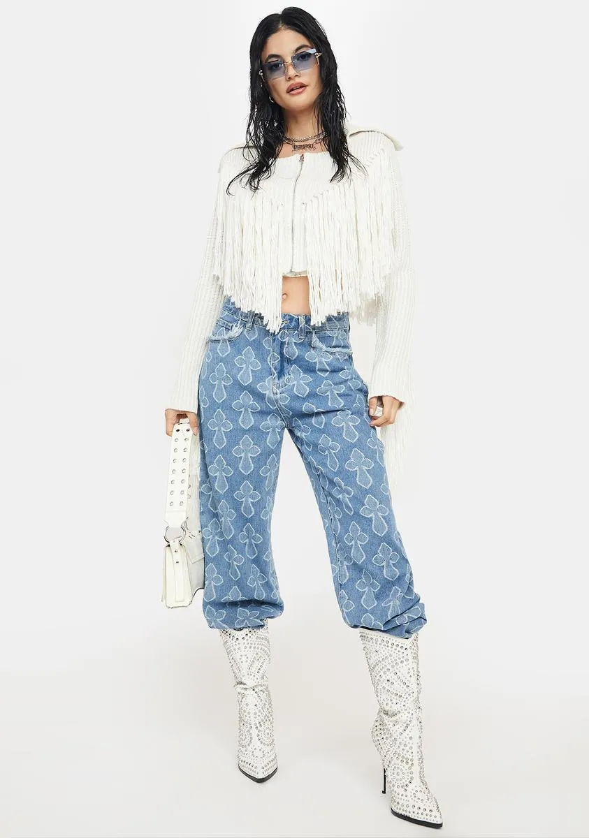 Ivory Came For Keeps Fringe Jacket sold by Dolls Kill product image thumbnail 3