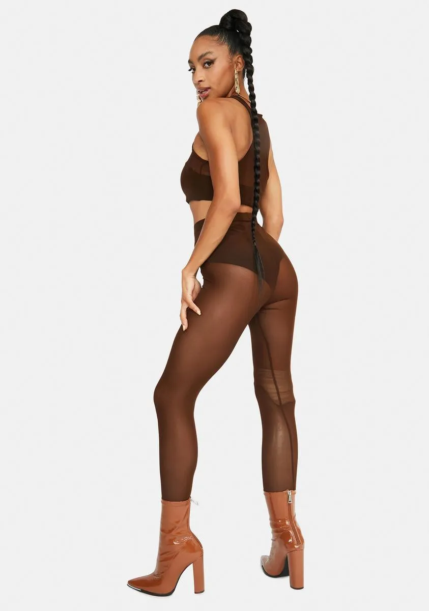 Chocolate Always The Baddest Sheer Leggings sold by Dolls Kill product image thumbnail 4