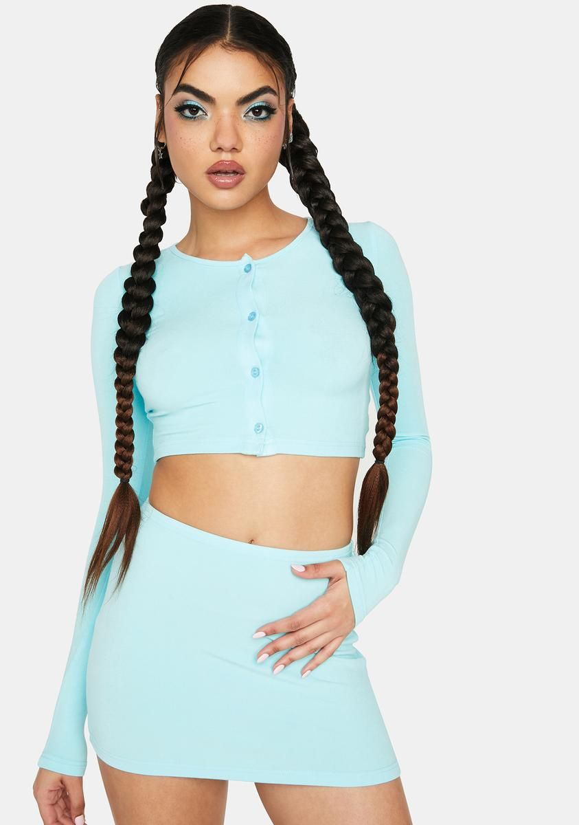 Aqua Good Old Days Skirt Set sold by Dolls Kill