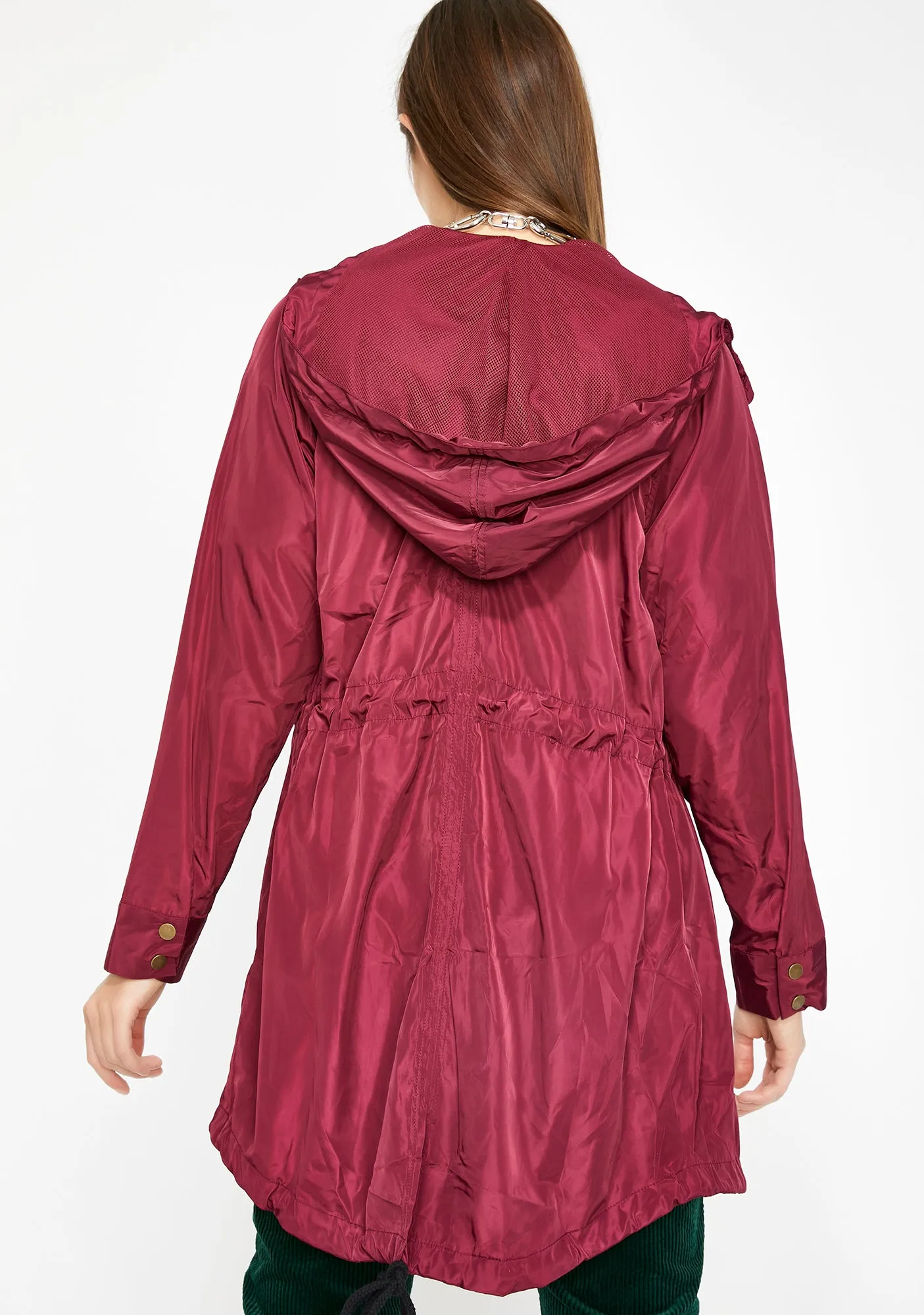 Wine Let's Runaway Anorak Jacket sold by Dolls Kill product image thumbnail 4