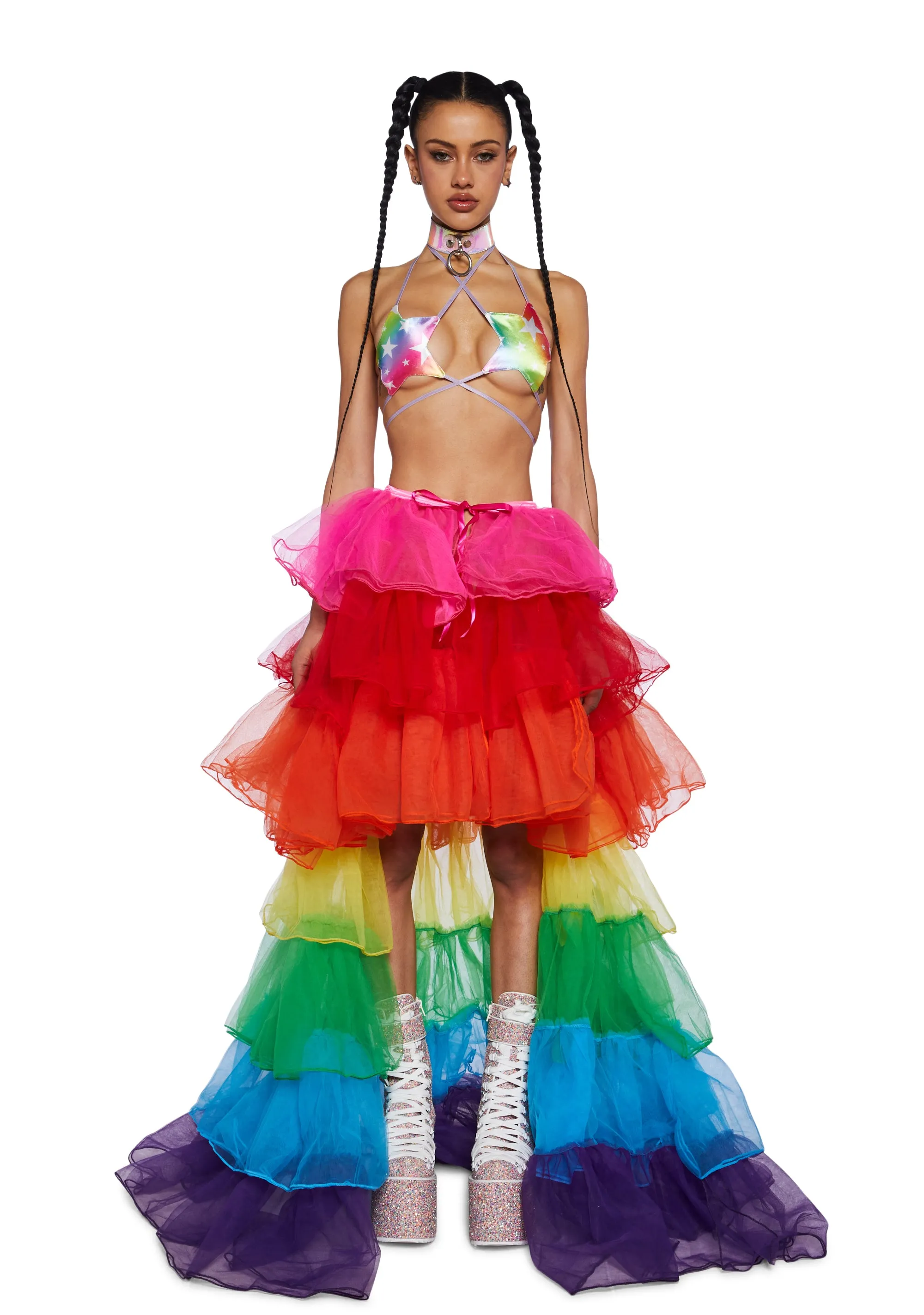 Rainbow Rhapsody Tulle Duster sold by Dolls Kill product image thumbnail 5