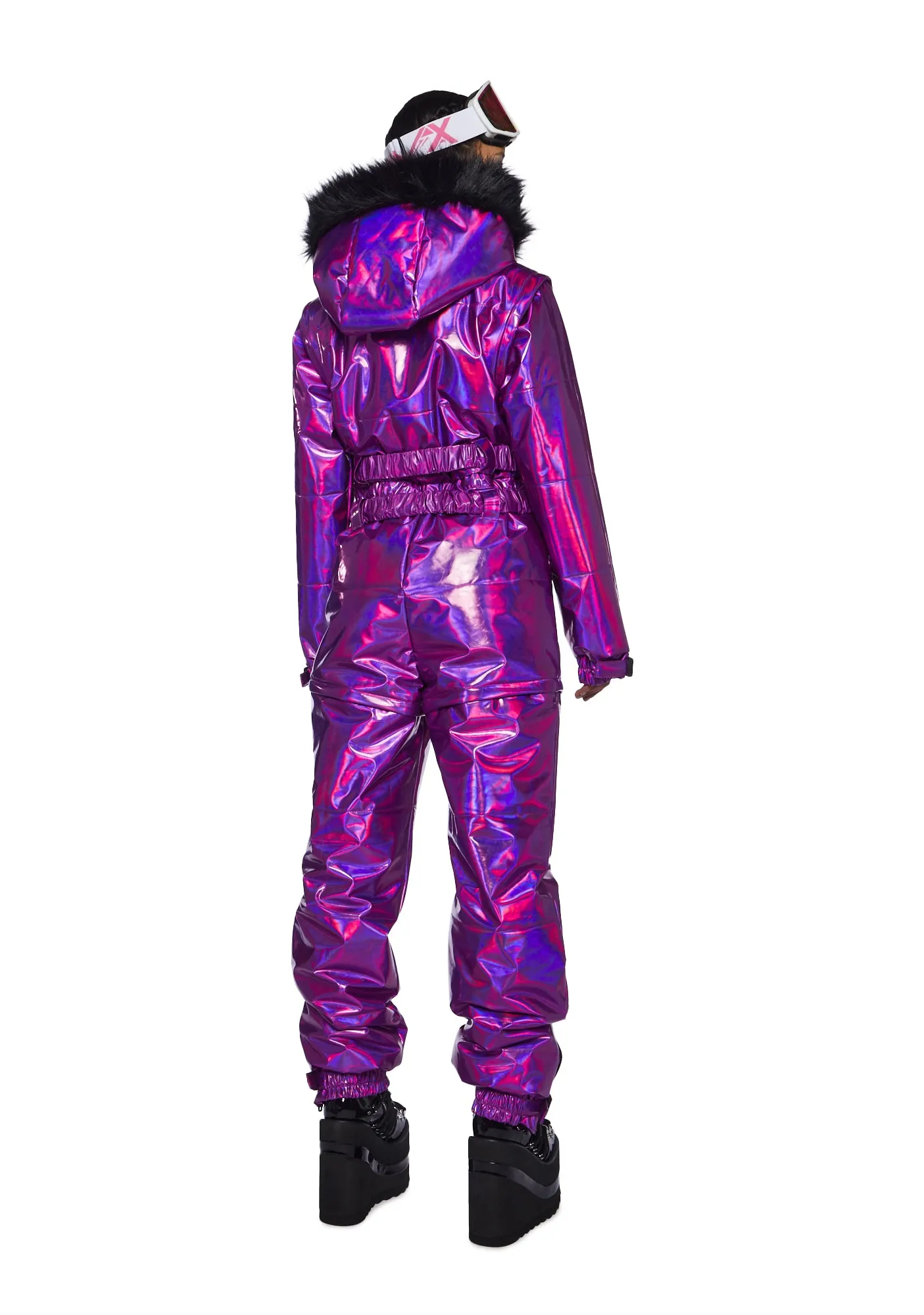 Aurora Beam Holographic Snowsuit - Purple sold by Dolls Kill product image thumbnail 4
