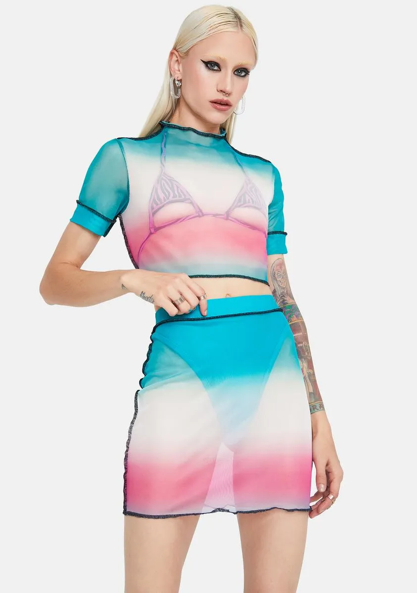 Attention Needed Mini Skirt Set sold by Dolls Kill