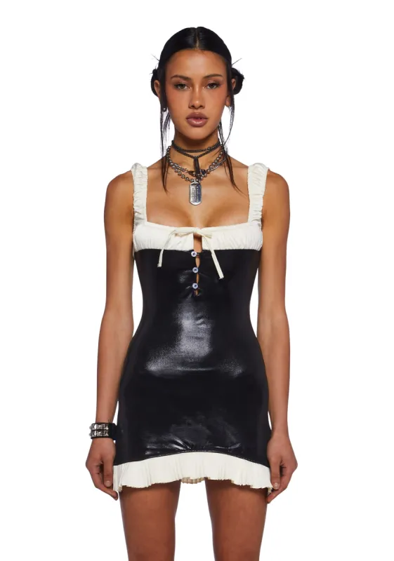 Calling Back Mini Dress - Black sold by Dolls Kill