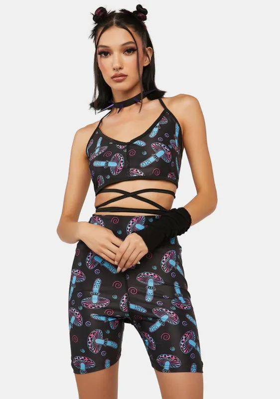 Shroom Tie Top Shorts Set sold by Dolls Kill