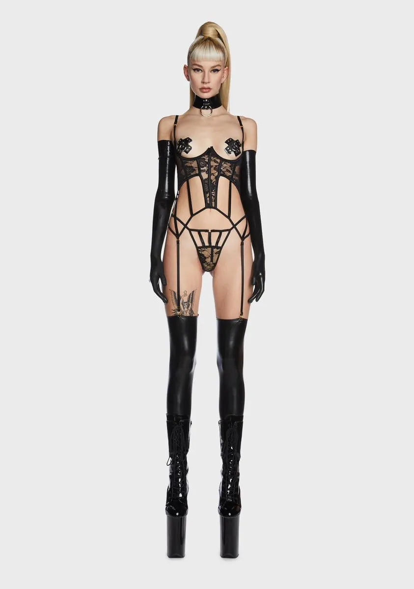 Black Widow Lingerie Set sold by Dolls Kill