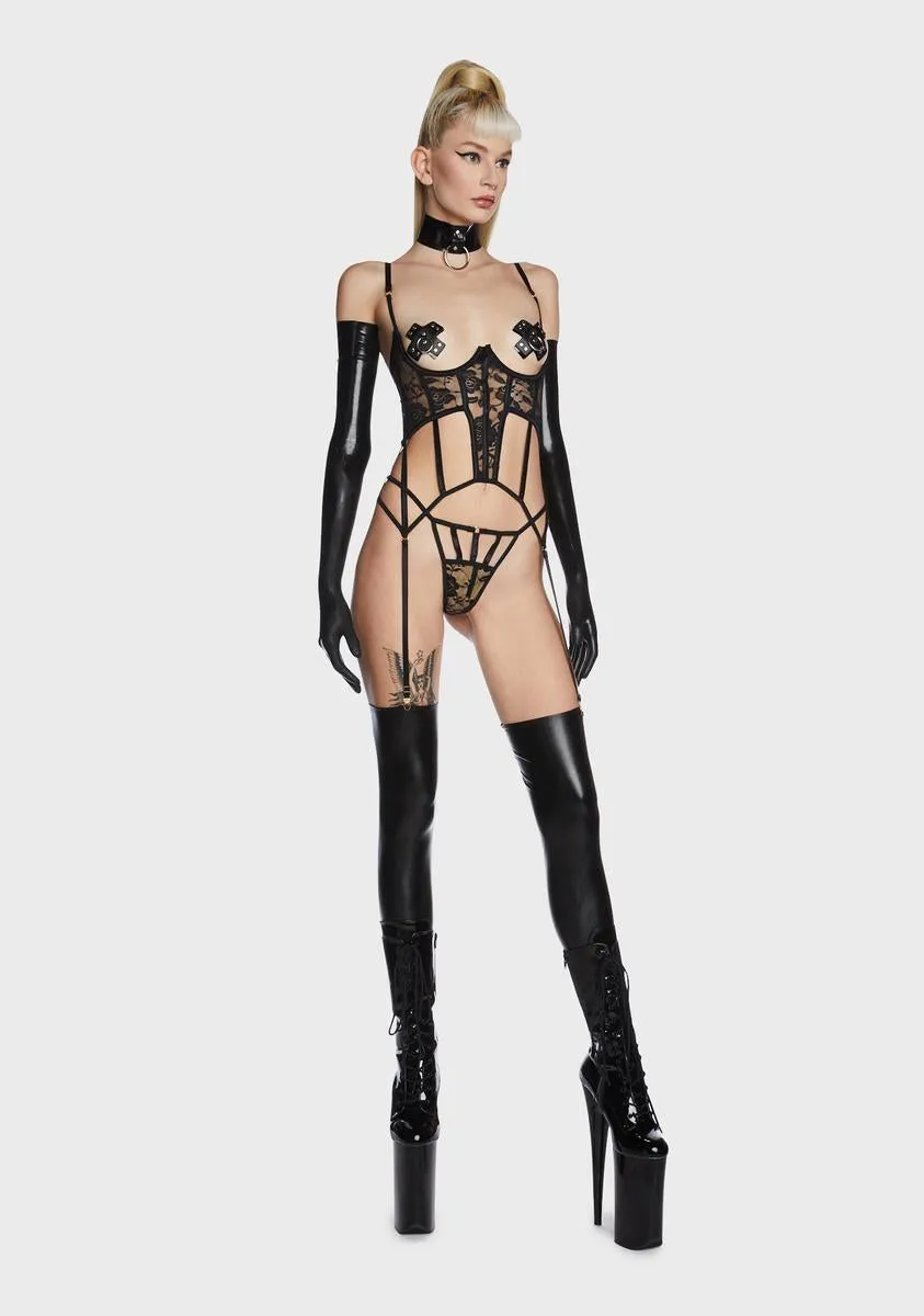 Black Widow Lingerie Set sold by Dolls Kill product image thumbnail 5