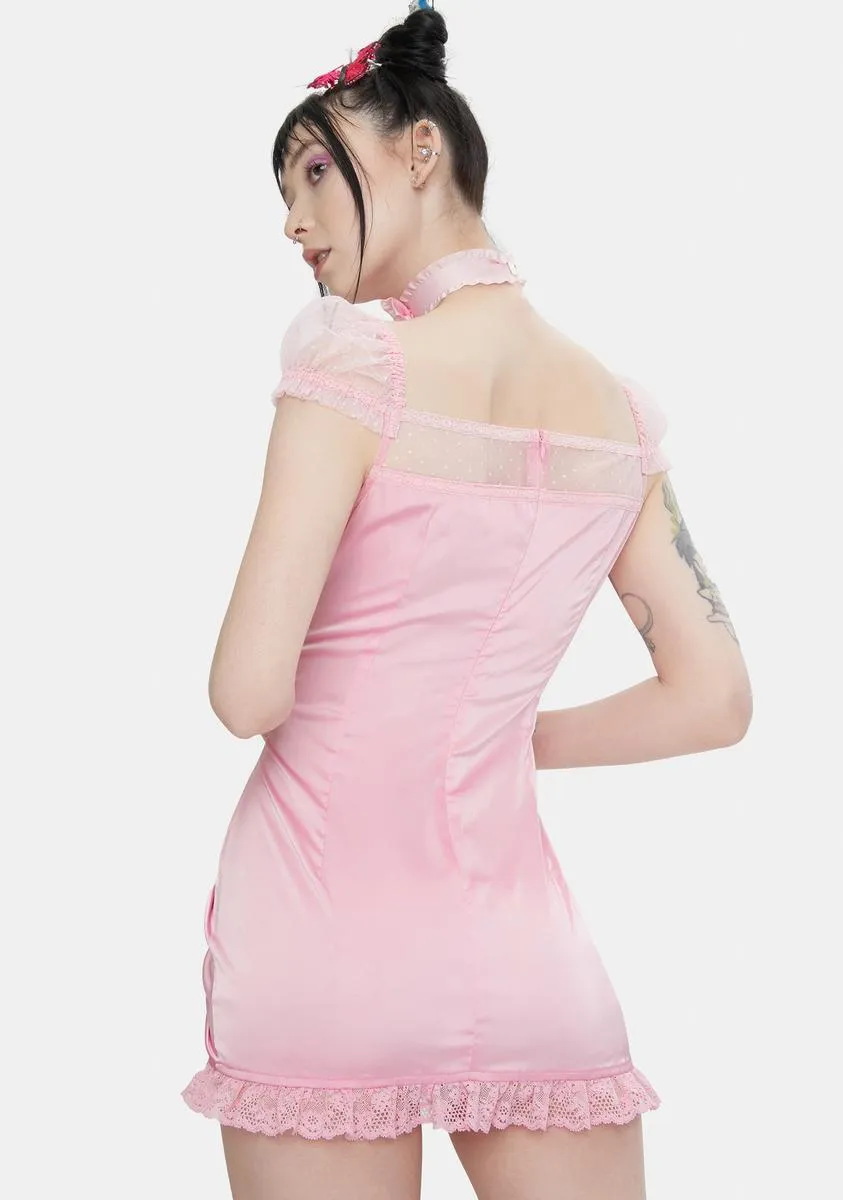 Ivory By The Banks Satin Lingerie Set sold by Dolls Kill product image thumbnail 5