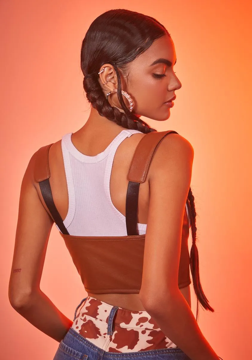 My Type Underbust Corset- Brown sold by Dolls Kill product image thumbnail 4