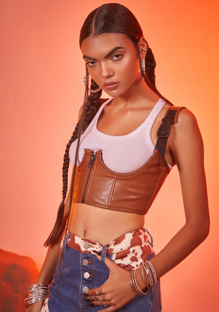 My Type Underbust Corset- Brown sold by Dolls Kill product image thumbnail 2