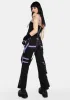 Lavender Buckle Strap And Ring Pants sold by Dolls Kill
