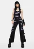 Lavender Buckle Strap And Ring Pants sold by Dolls Kill