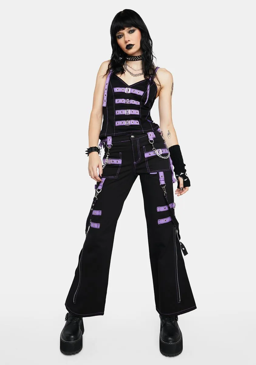 Lavender Buckle Strap And Ring Pants sold by Dolls Kill product image thumbnail 2
