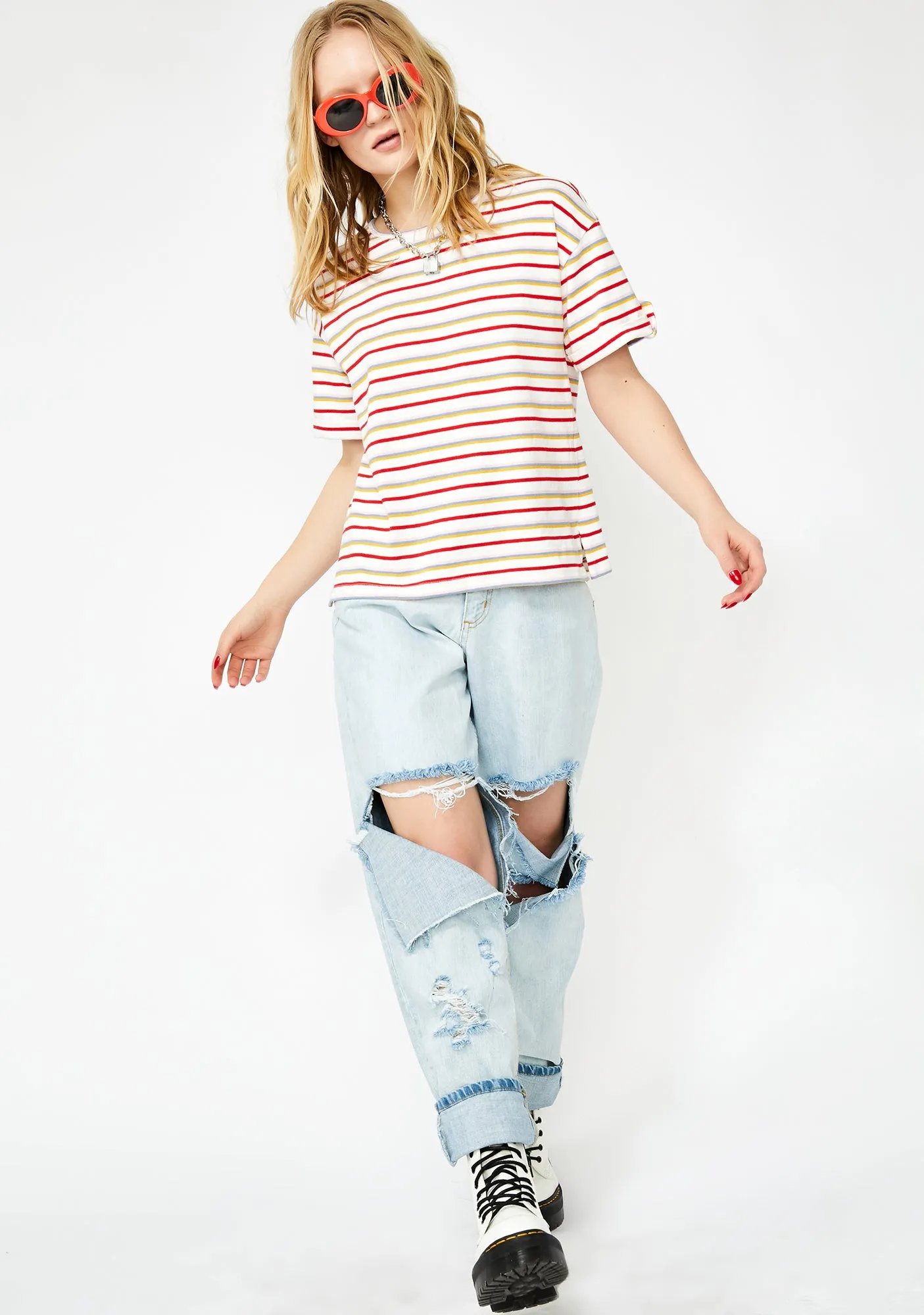 In A Funk Striped Tee sold by Dolls Kill product image thumbnail 3