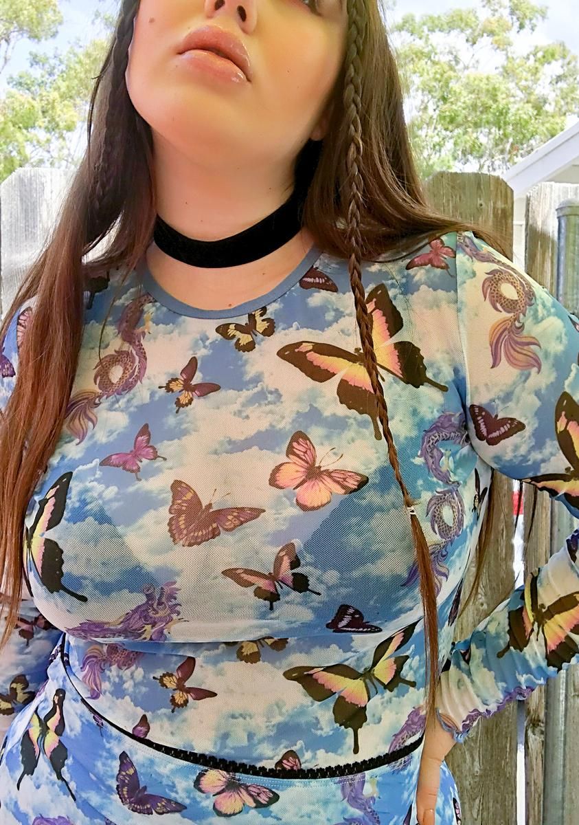 Ur Highway To Heaven Mesh Top sold by Dolls Kill