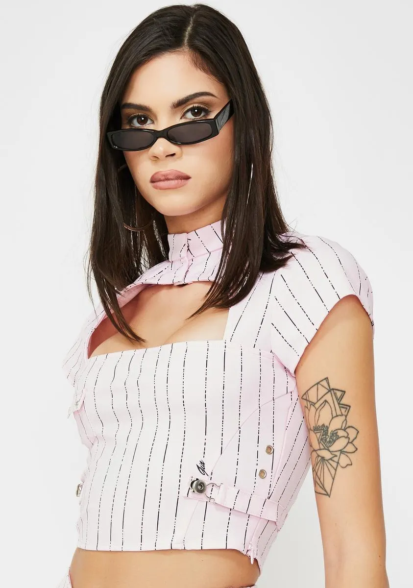 Fran Pinstripe Top sold by Dolls Kill product image thumbnail 2