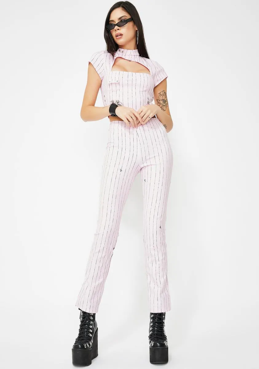 Fran Pinstripe Top sold by Dolls Kill product image thumbnail 3