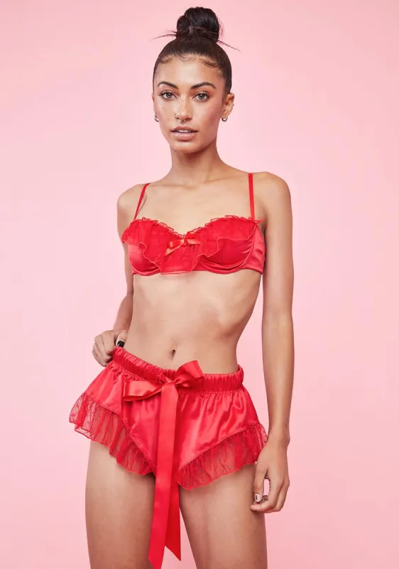 Cherry By The Banks Satin Lingerie Set sold by Dolls Kill