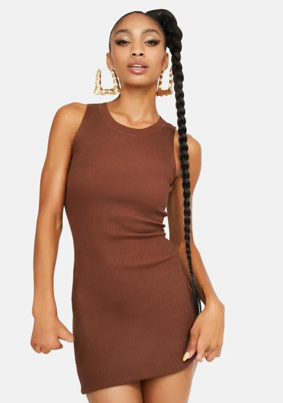 Downtown Days Ribbed Mini Dress sold by Dolls Kill