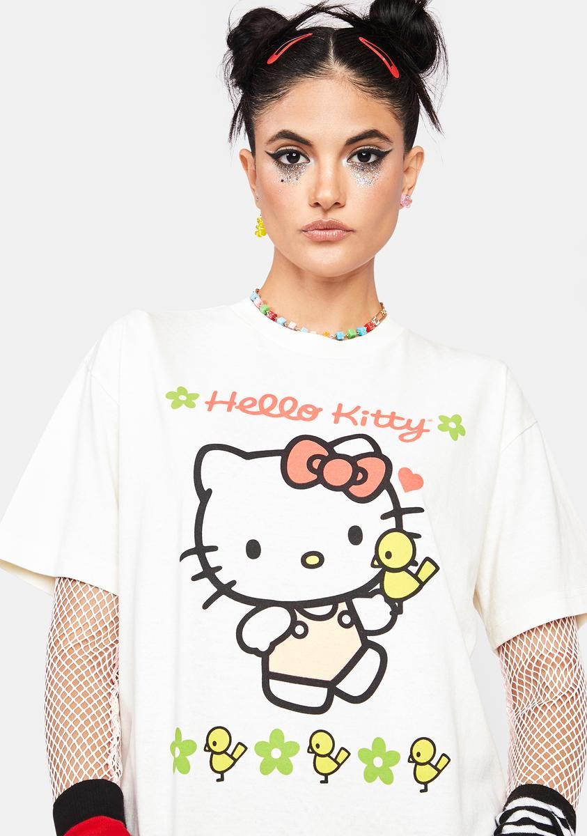 Hello Kitty Birds Graphic Tee sold by Dolls Kill