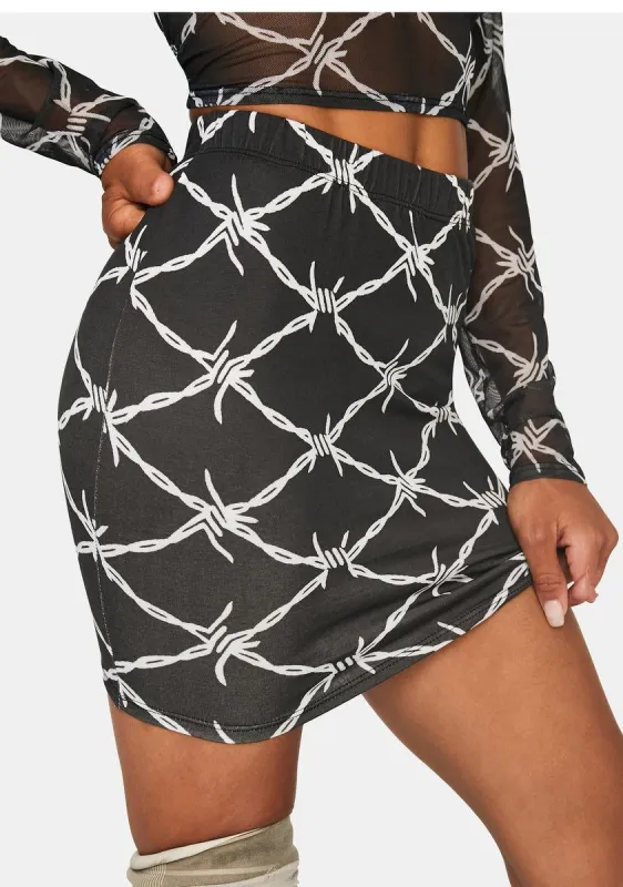 Danger Zone Mini Skirt sold by Dolls Kill